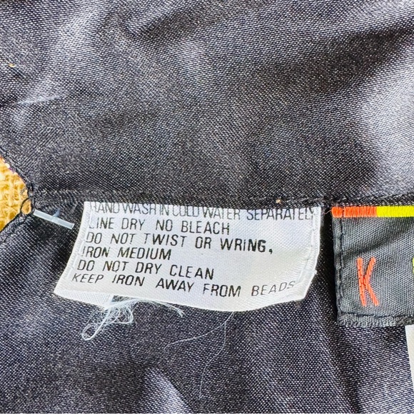 Vintage Kenar Women's Rayon Beaded Veast Size Medium - Picture 7 of 13